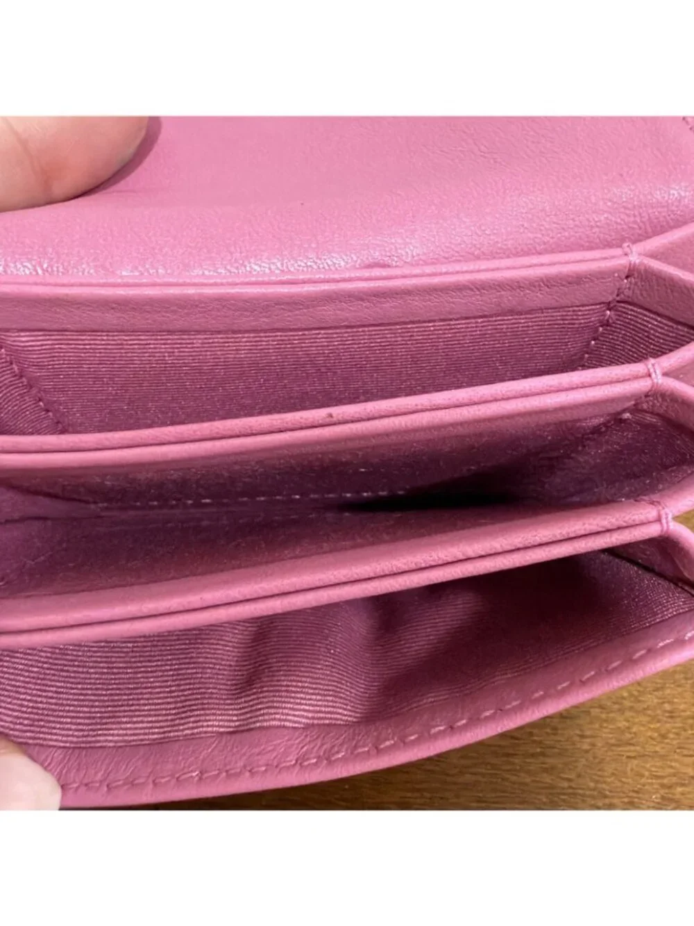 Coach Y2K Embossed 1941 Accordion Multi Card Case Pink Leather Wallet 8889 EUC - Picture 5 of 6